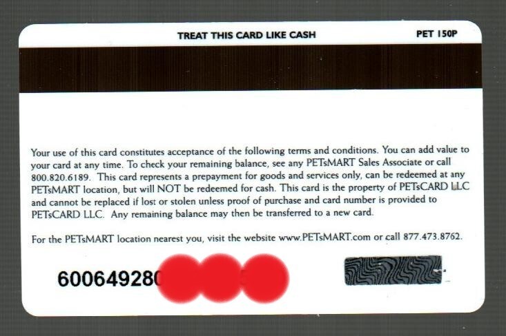 PETSMART Assorted Pets ( 2004 ) Gift Card ( $0 )