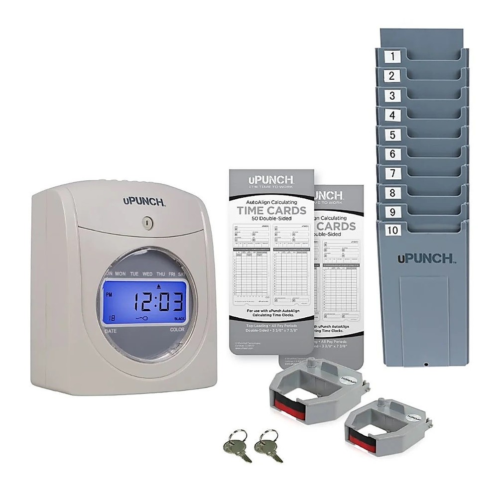 UPUNCH NEW AUTO-ALIGN CALCULATING TIME CLOCK BUNDLE UB2300 SEALED