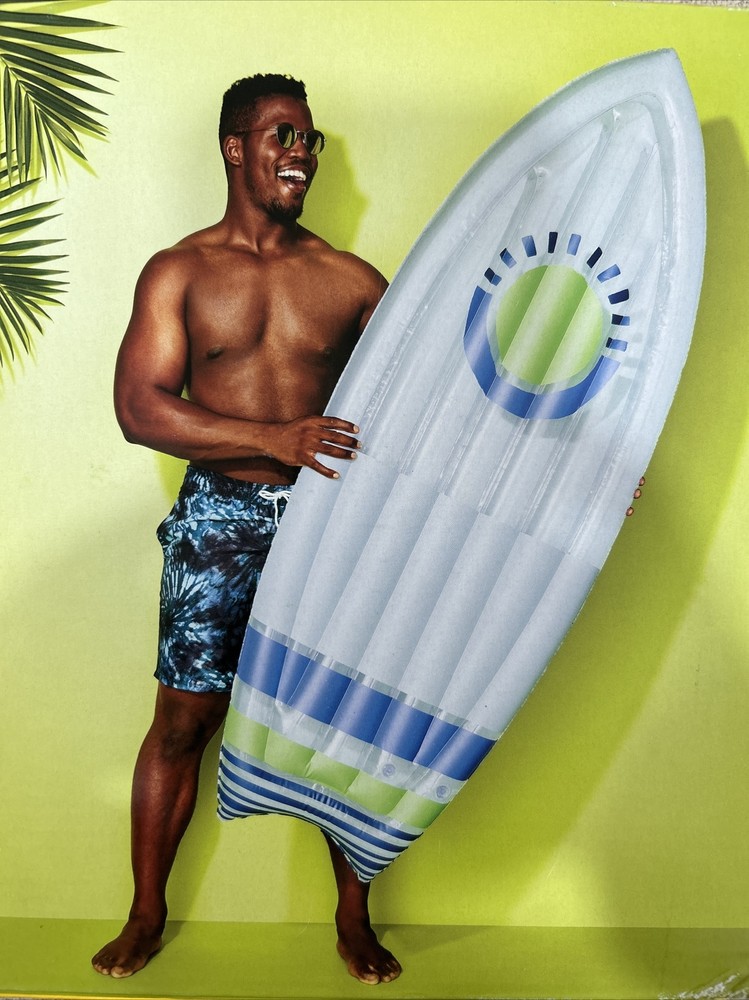Sun Squad Surf Board Pool Float 5'9" Long NIB