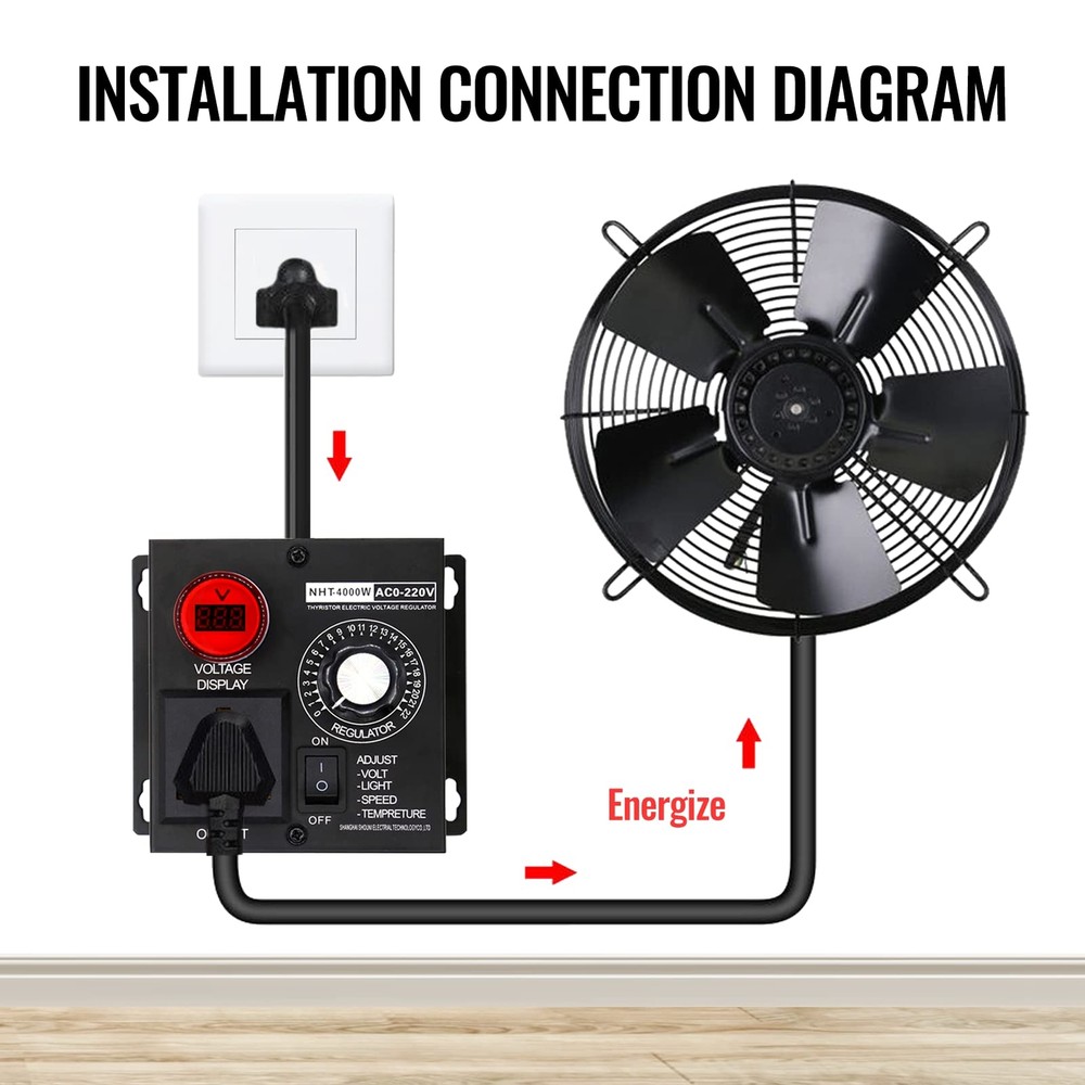 AC Motor Speed Controller 120V Variable Speed Controller & Fan Speed Controll...