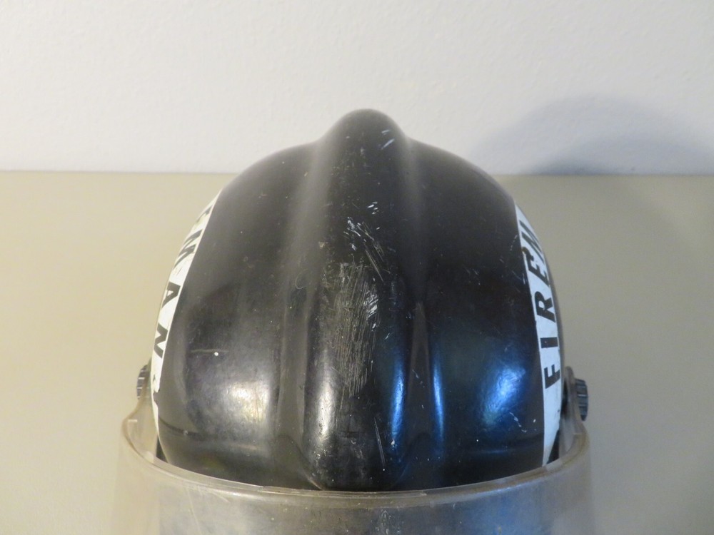 Vintage Firecraft Firefighter Helmet & Shield Black