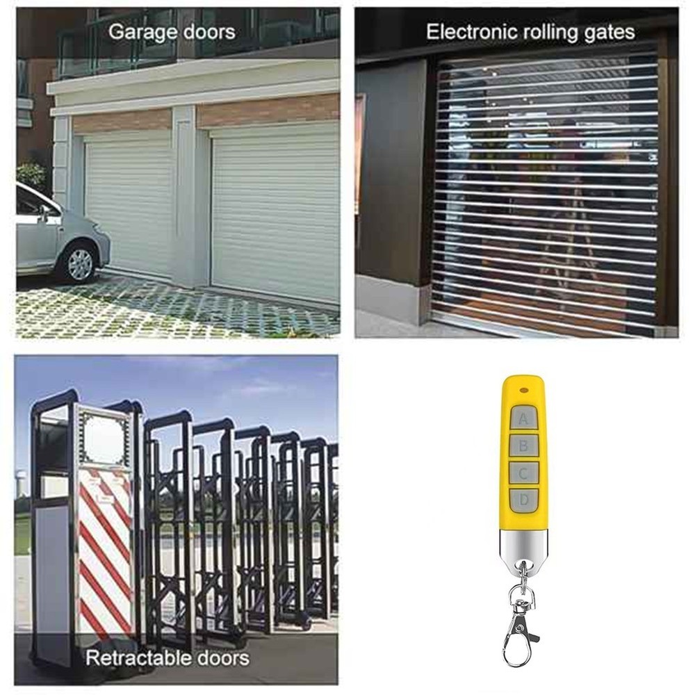 Compact 433MHz Remote Control Easy Setup for Garage Doors and E4I56401