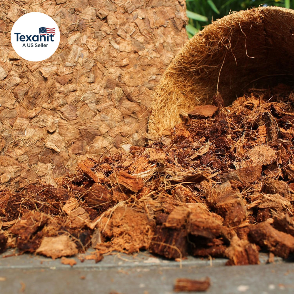 Organic Coco Chips for Plants (10Lbs) - Coco Coir Chips - Coconut Husk Chips for