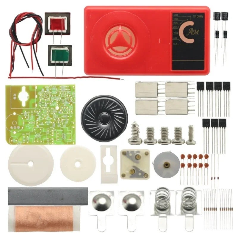 AM MW Radio Receiver Medium Wave Electronics DIY Kit 3V DC with Enclosure