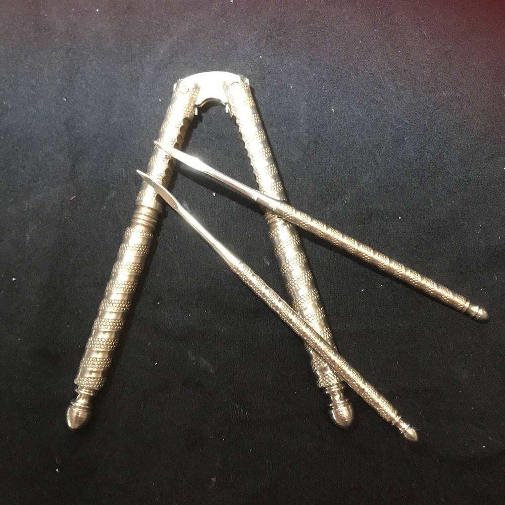 Vintage HMQ Metal Nutcracker Lobster Shell Crab Claw Cracker Nut