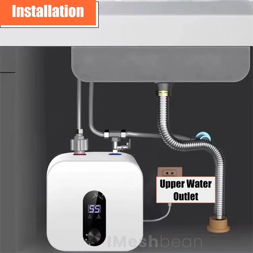 4 Gal Electric Tank Water Heater Digital Display Kitchen Wholehouse 95°F-167°F