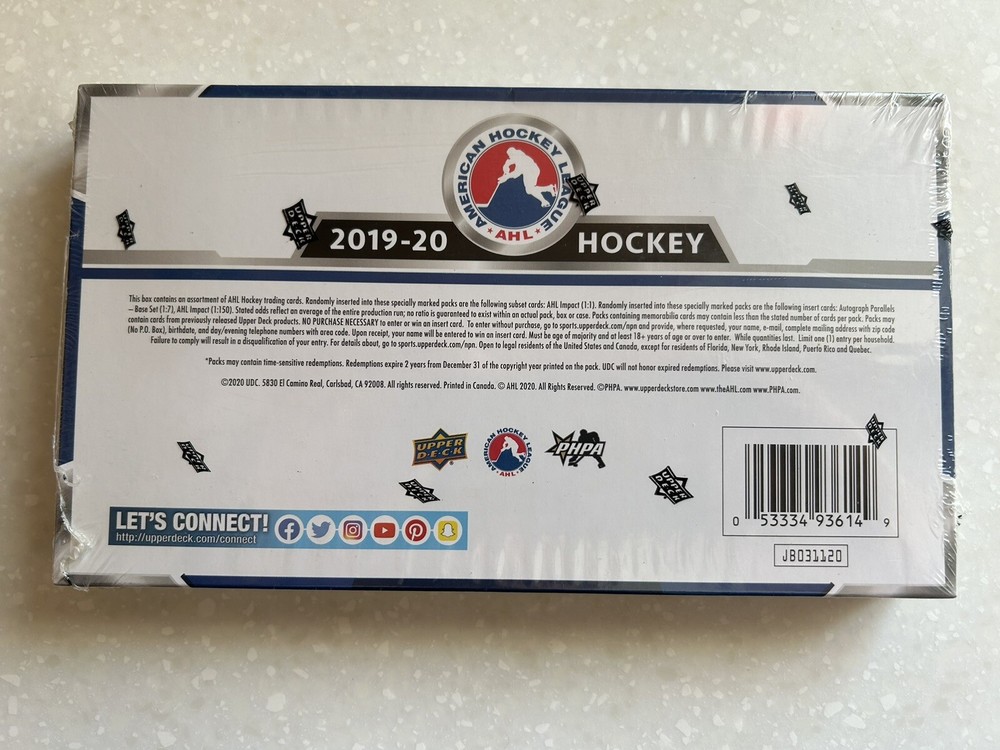 2019/20 Upper Deck AHL Sealed Box