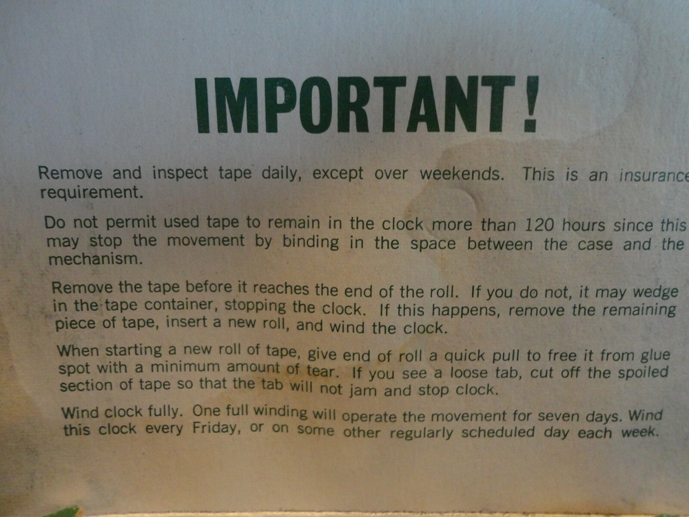 Detex Watchclock Tape
