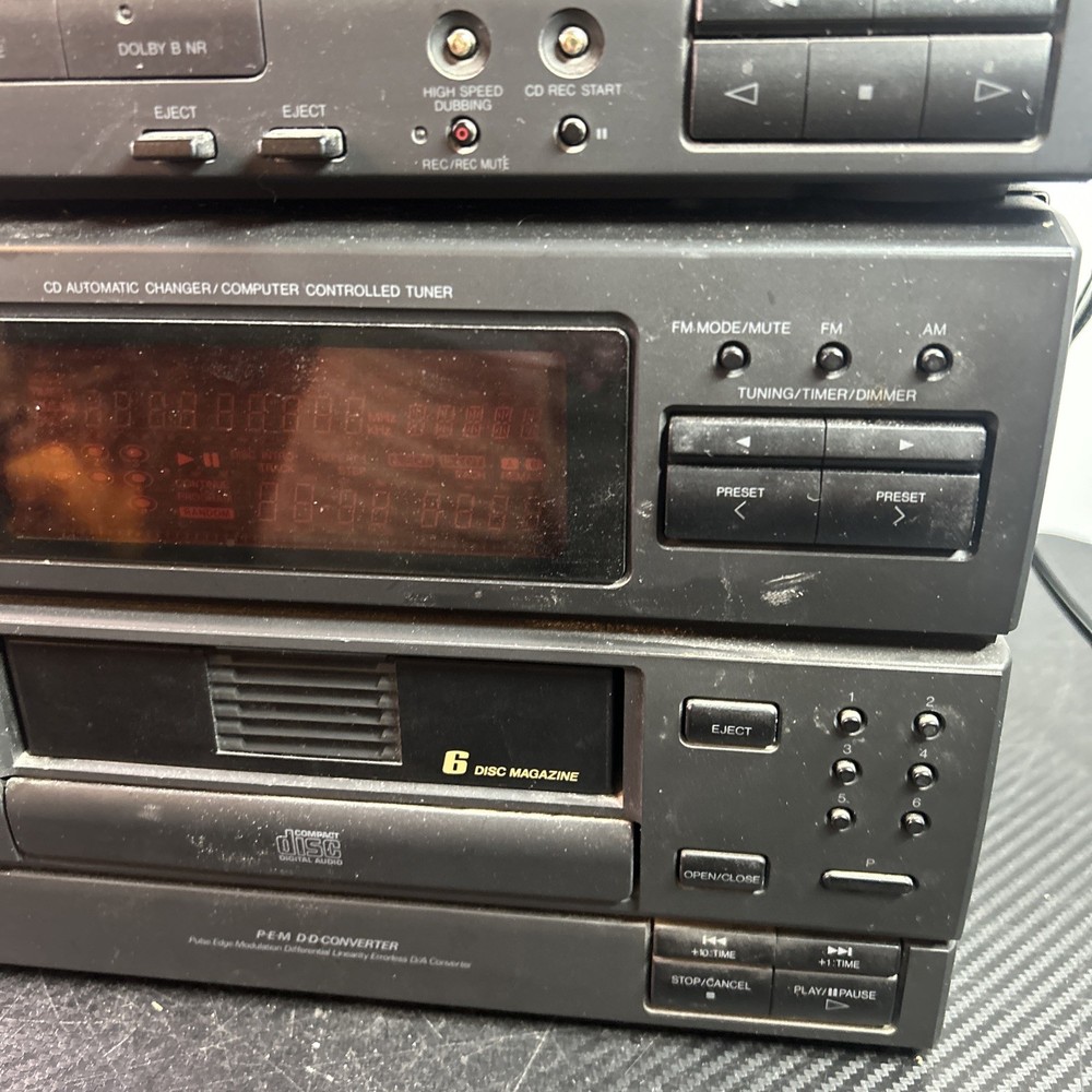 JVC MX-C5 Compact Component System 6+1 CD Changer/ Dual Tape *Read*