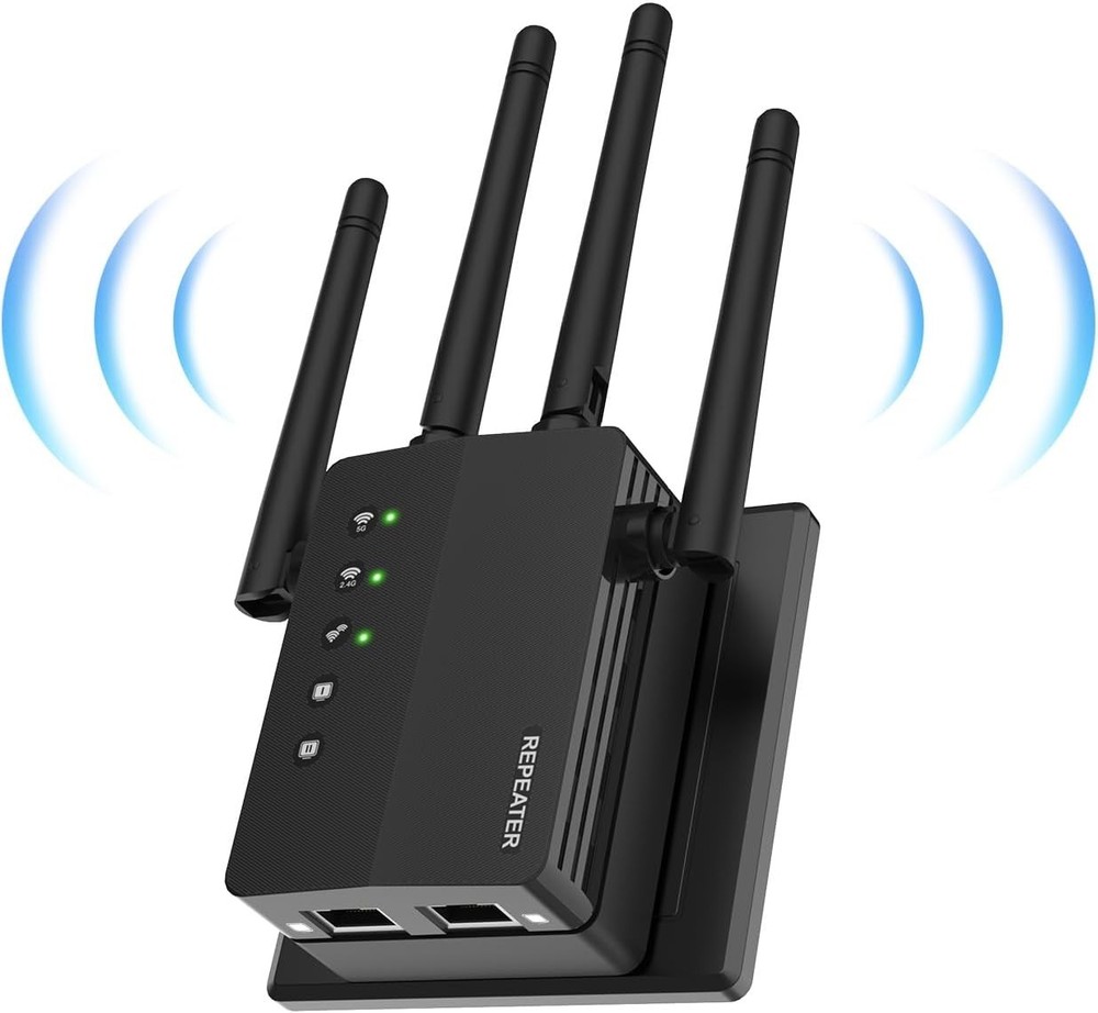 1200Mbps Dual Band WiFi Extender, 12880 Sq.Ft Coverage