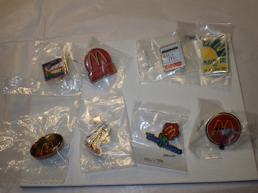 8 Assorted McDonalds Enamel Lapel Pins NIP NEW