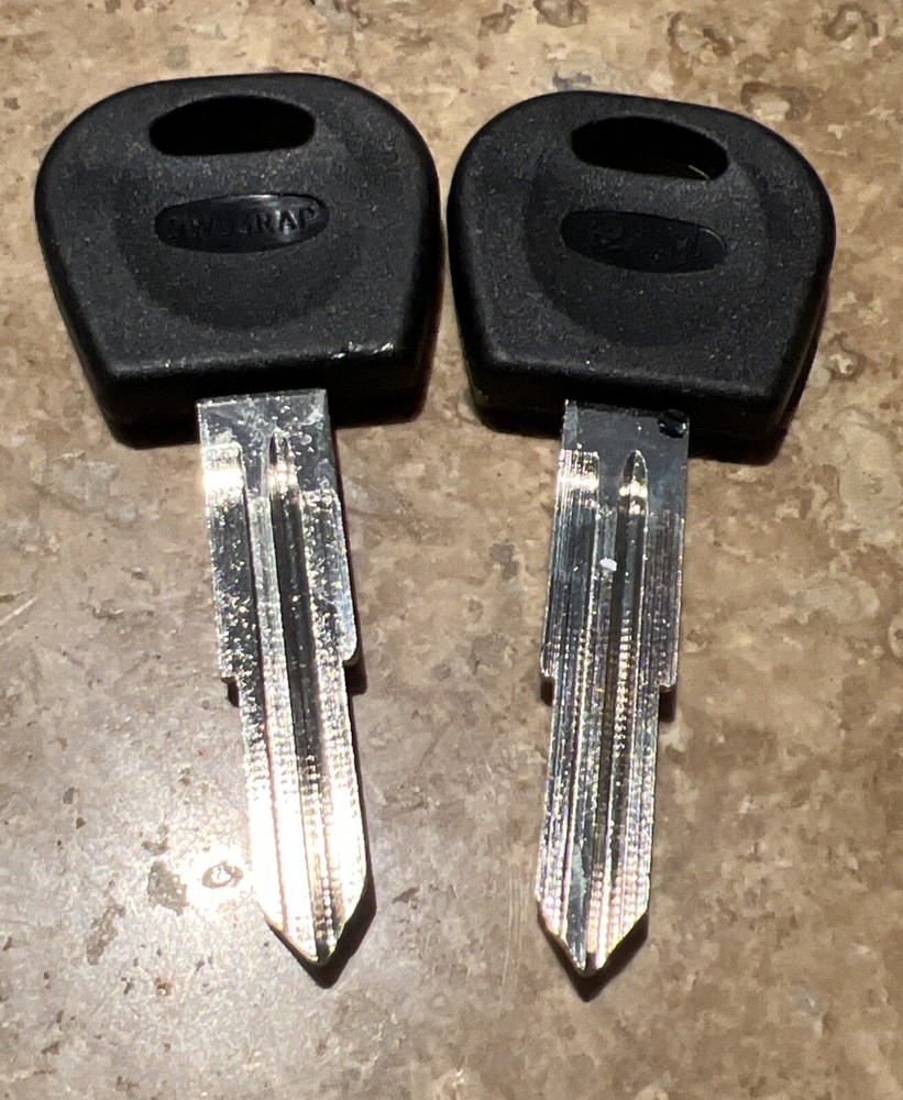 Key with GM Uncut Blade Non Chip DW04RAP  -Two Keys