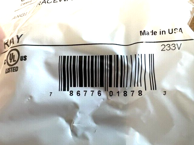 1 EACH WIREMOLD CM-ARA-G ANGLED RACEWAY ADAPTER GRAY