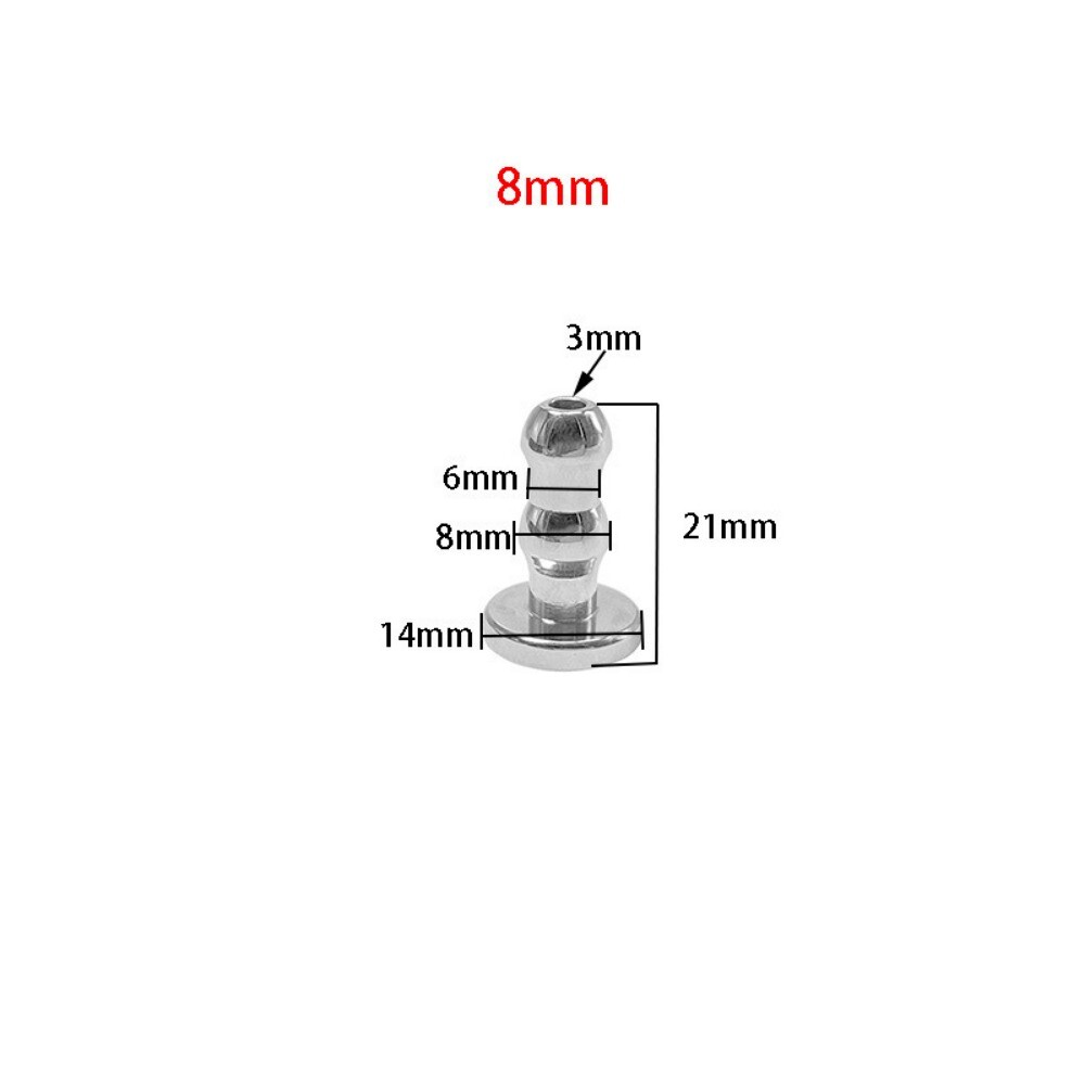 6 Size Stainless Steel Solid Penis Dick Stretching Expander Dilator Plug Trainer