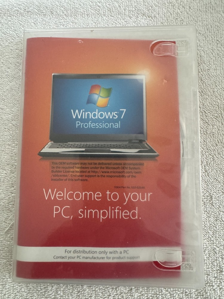 Microsoft Windows 7 Professional SP1 32Bit Full Version DVD - NO PRODUCT KEY!!!