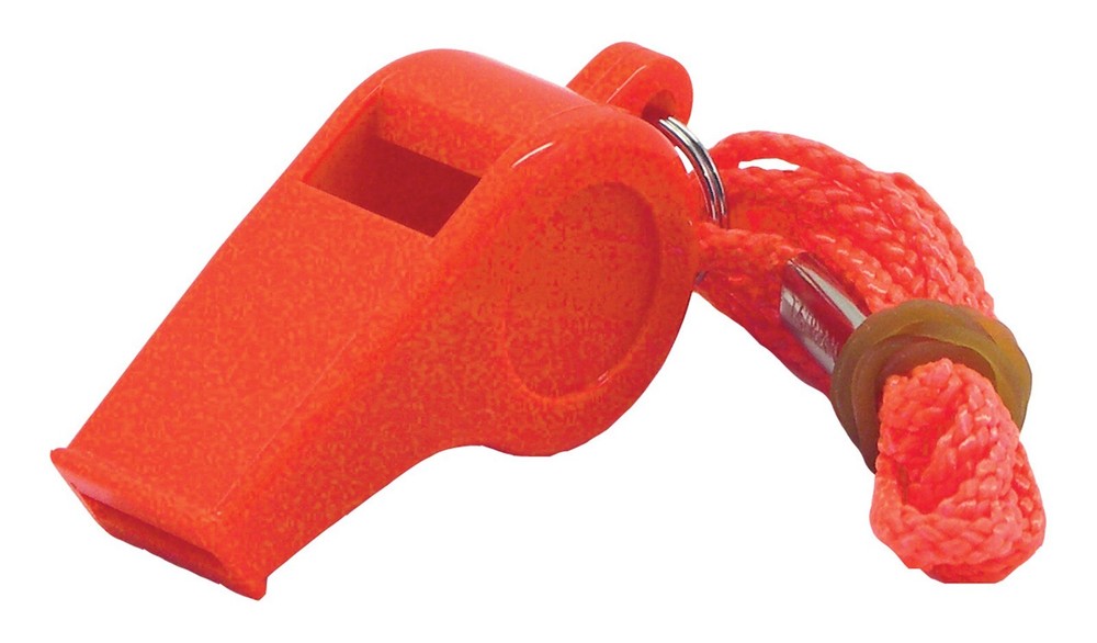 Safety Whistle with Lanyard - Orange