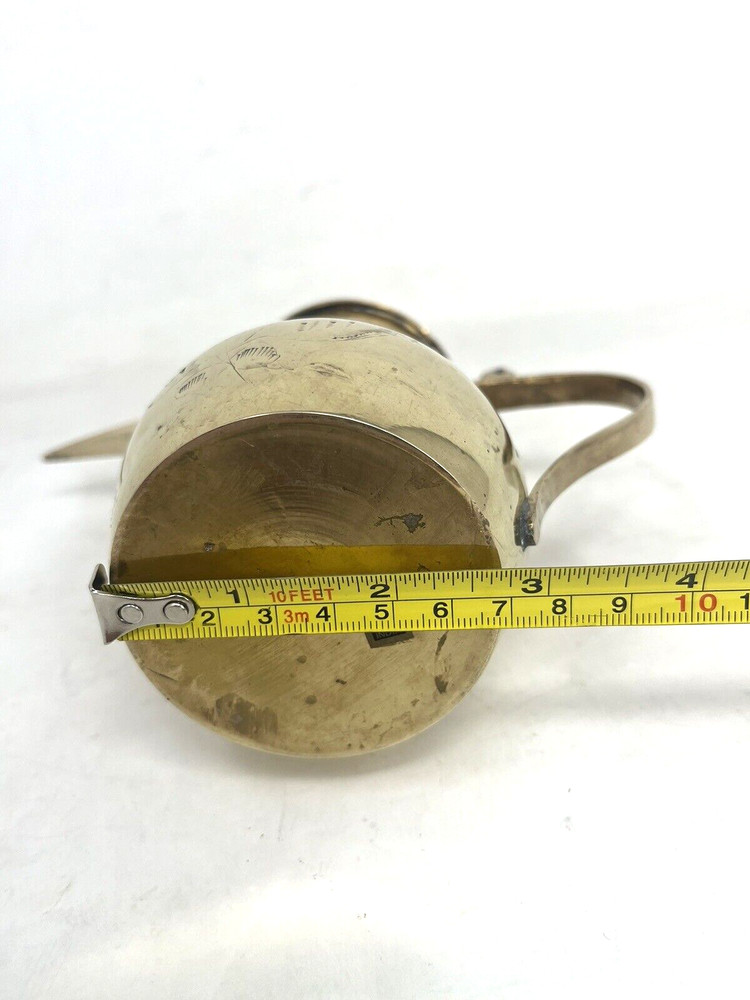 Vintage Etched Dallah Coffee Tea Pot 8 Inches Middle Eastern