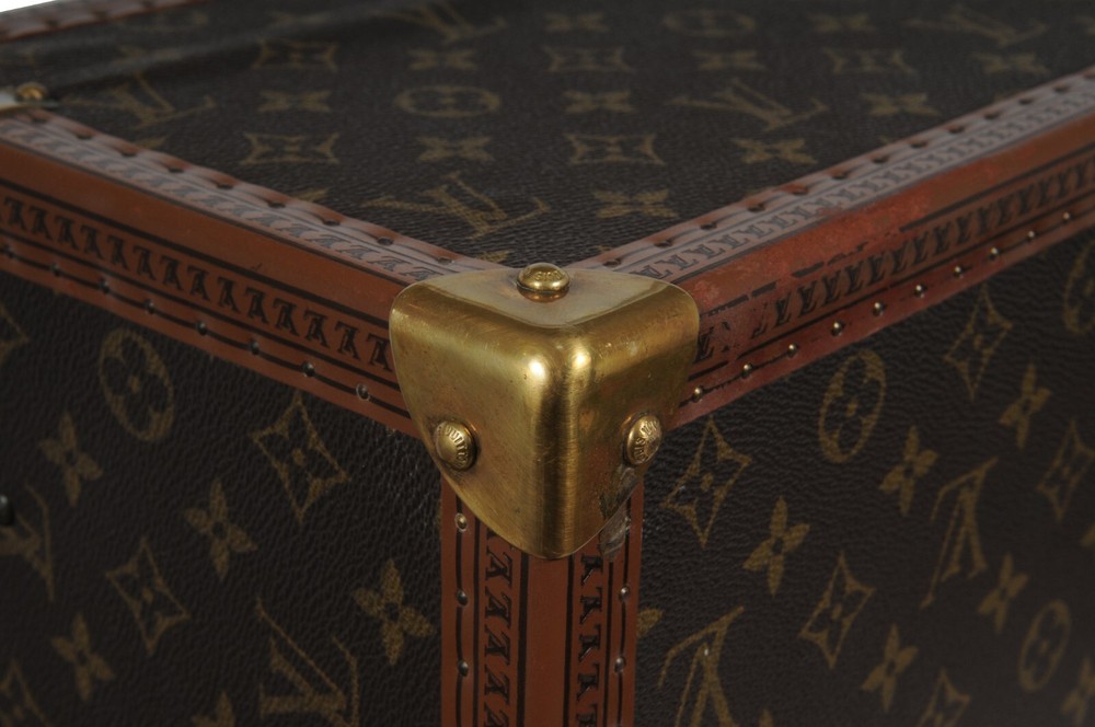 Louis Vuitton Boite Vanity Trunk Train Case Lv Logo Brown Tan Monogram