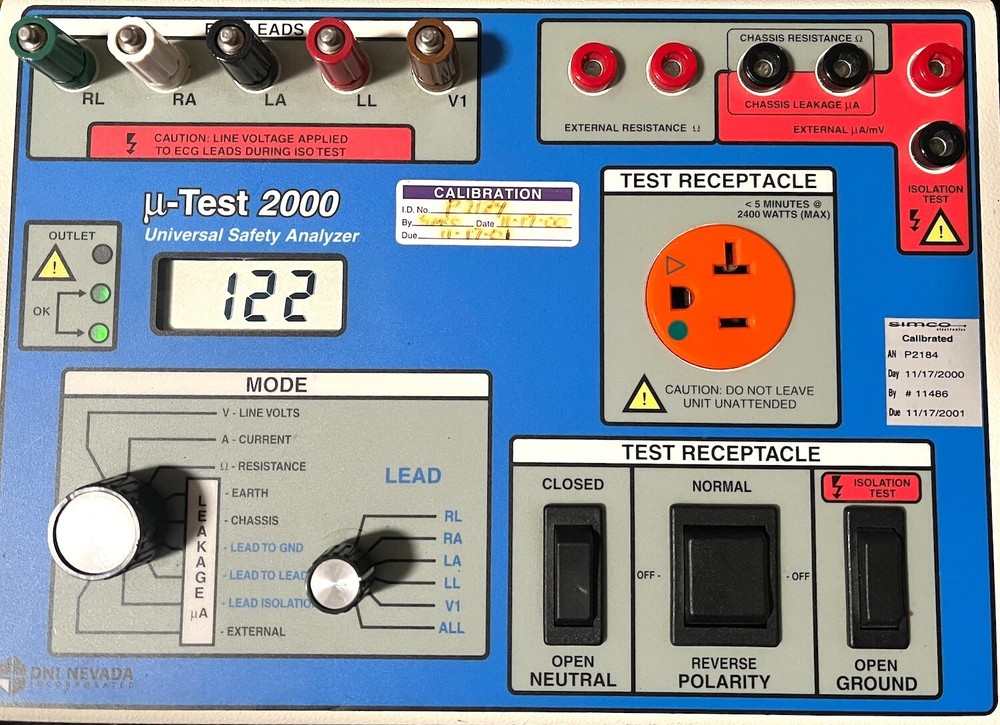 DNI Nevada µ-Test 2000 Universal Safety Analyzer *Used*