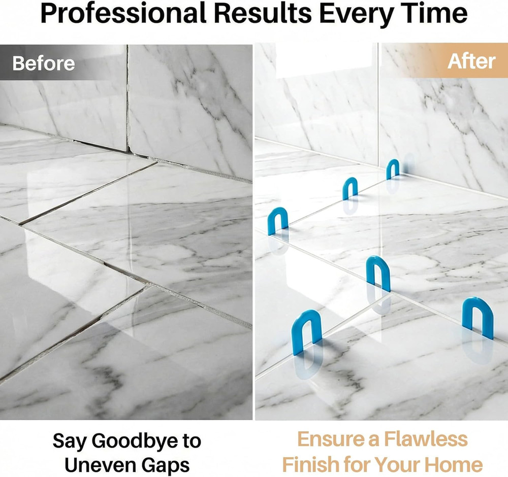 Leveling System Tile Spacers - Plastic Horseshoe Shims U Tile Spacers 1/16 Tile