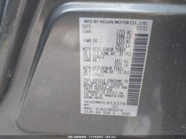 Info-GPS-TV Screen Control Screen Dash Mounted Fits 13-16 PATHFINDER 926440