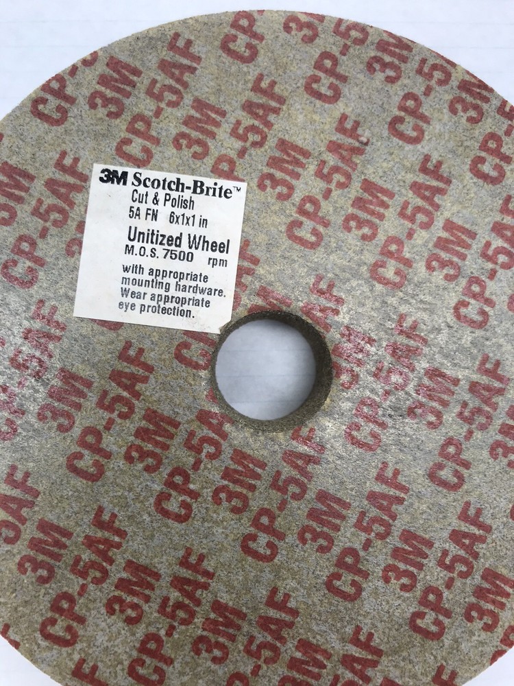 1 Pc. 3M 6x1x1 5A FN Cut & Polish Unitized Wheel.