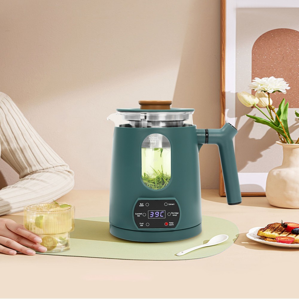 Temperature Control Electric Tea Kettle, Water Boiler & Heater green