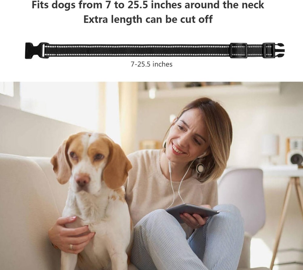 2 Packs Shock Collar Replacement for Training Bark E Collar Wireless Adjustab...