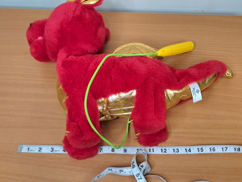 Makers Mark 18" Walking plush Dragon with RC Leash Red Tested Works