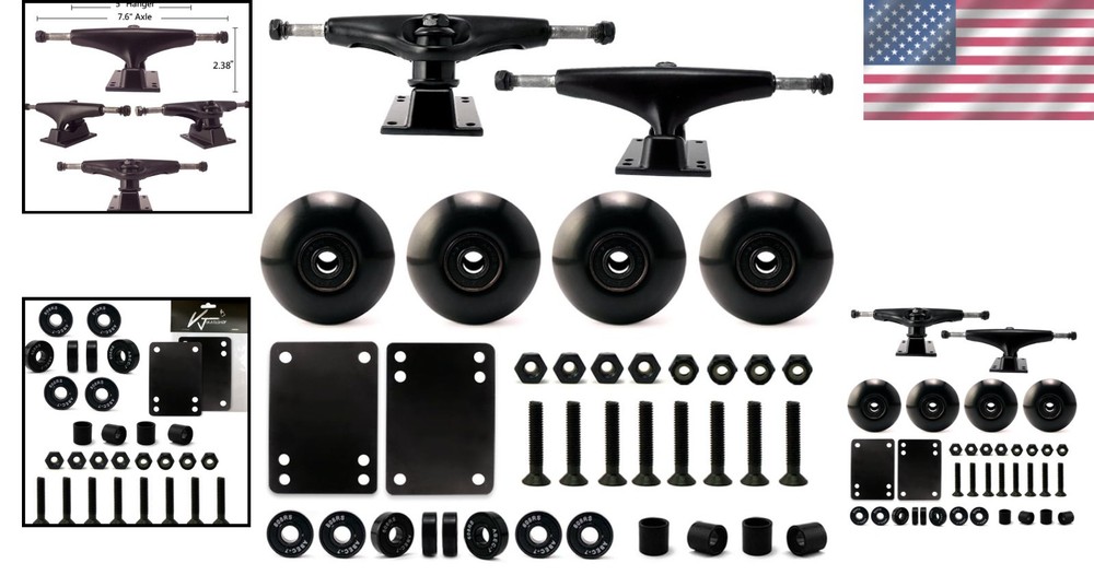 5.0 Skateboard Trucks & 52mm Wheels Set for Ultimate Skating Performance