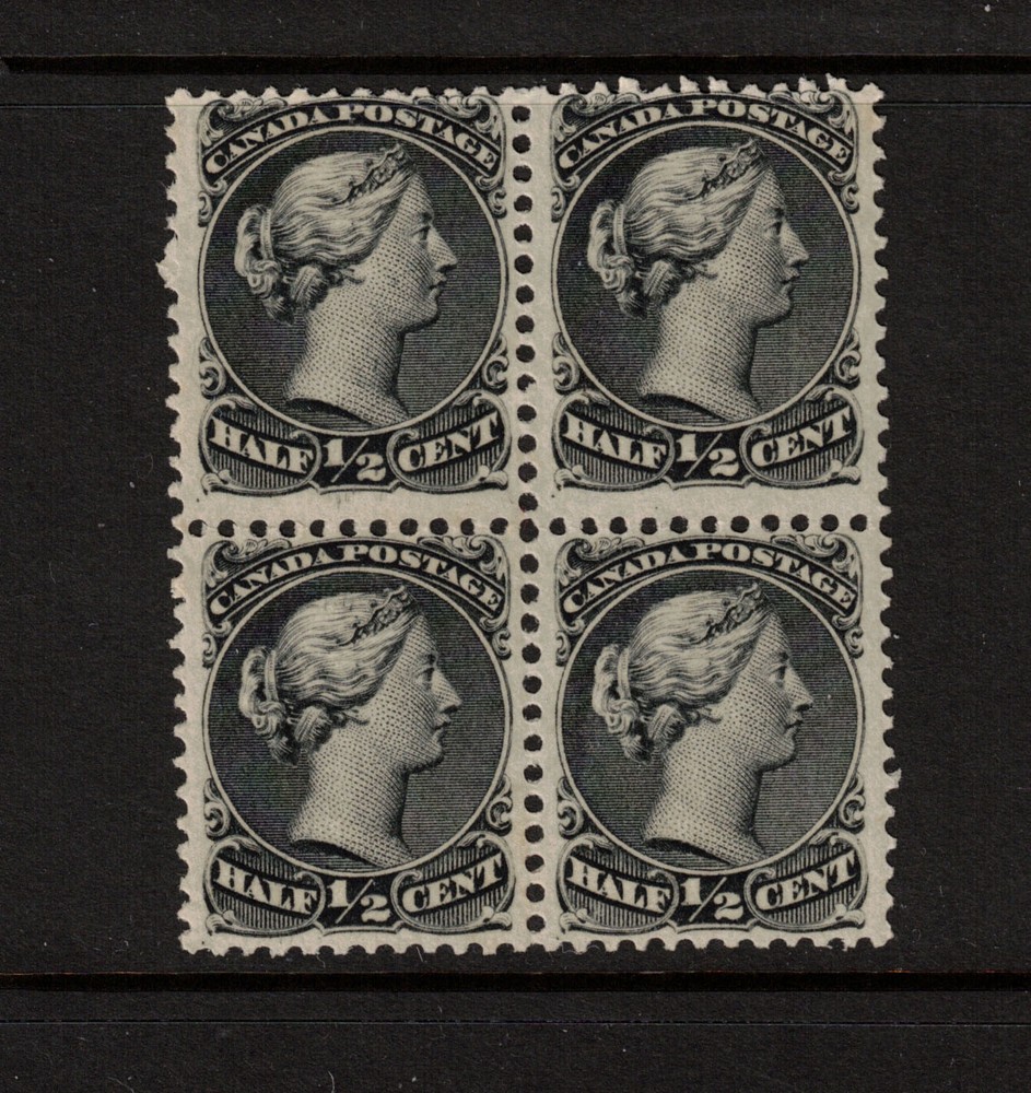 Canada #21 Mint Fine - Very Fine Never Hinged Block **With Certificate**