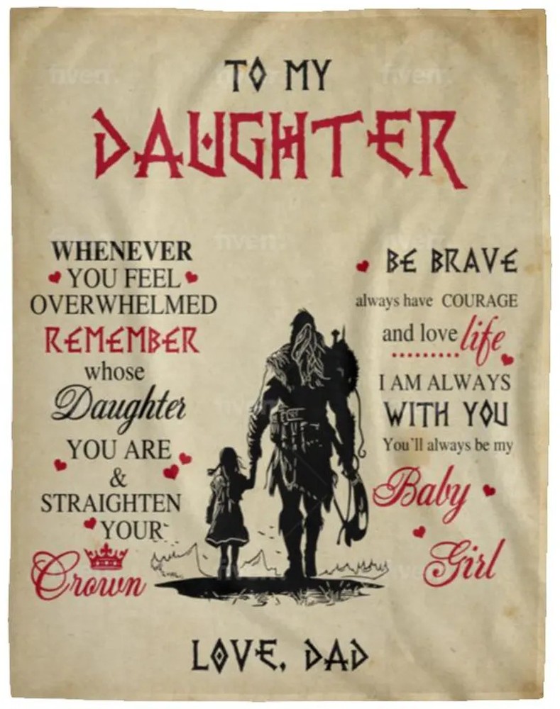 Daughter Blanket from Dad Sentimental Gift for Daughter