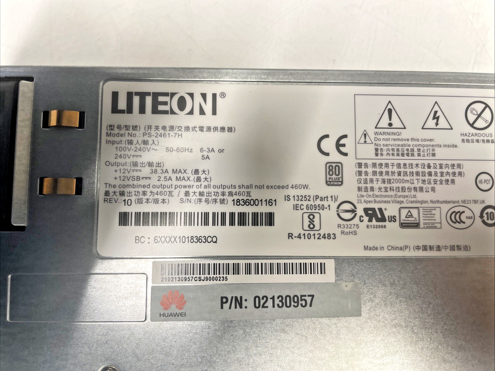 Liteon PS-2461-7H Server Power Supply Unit 460W +