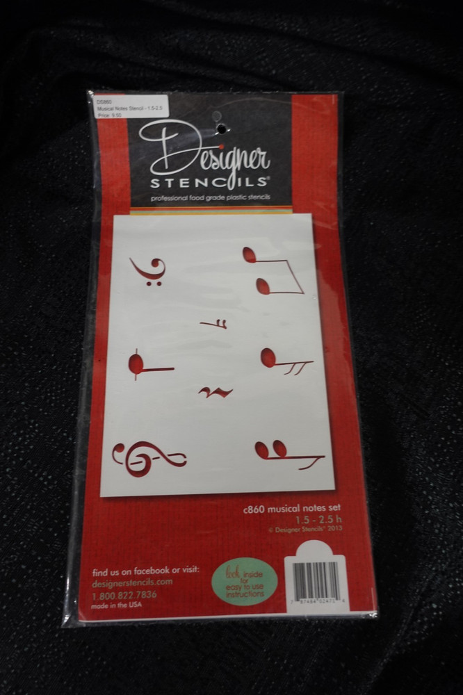 Designer Stencils - Musical Notes cookie stencil set - C860 / NEW