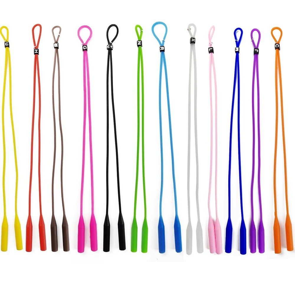 24 Pack Adjustable Silicone Eyeglasses Strap Sunglasses Holder Eyewear Retainer