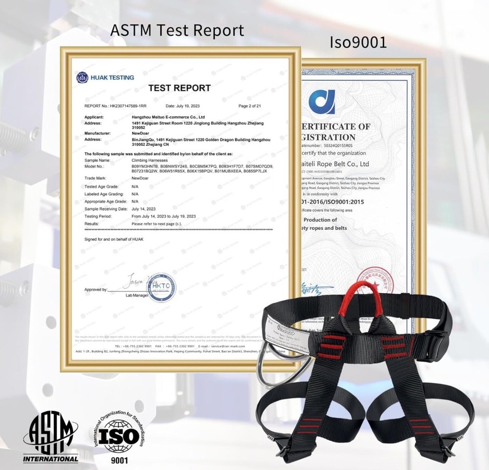 Adjustable Thickness Climbing Harness,CE Certification Wider Half Body (B4)