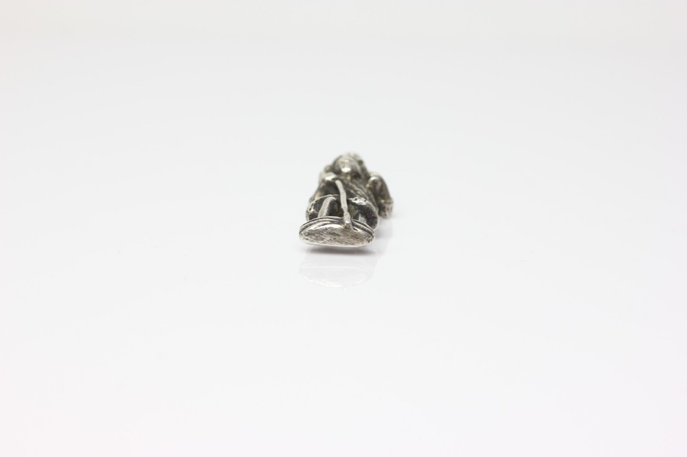Vintage St.Christopher 3D Figural Silver Pendant Charm