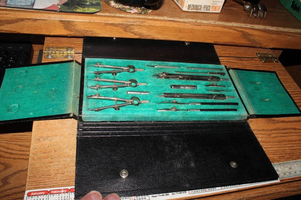 Gramergy Import Co. GR 10 Drafting Tool Kit Germany Engineer Architect Drawing