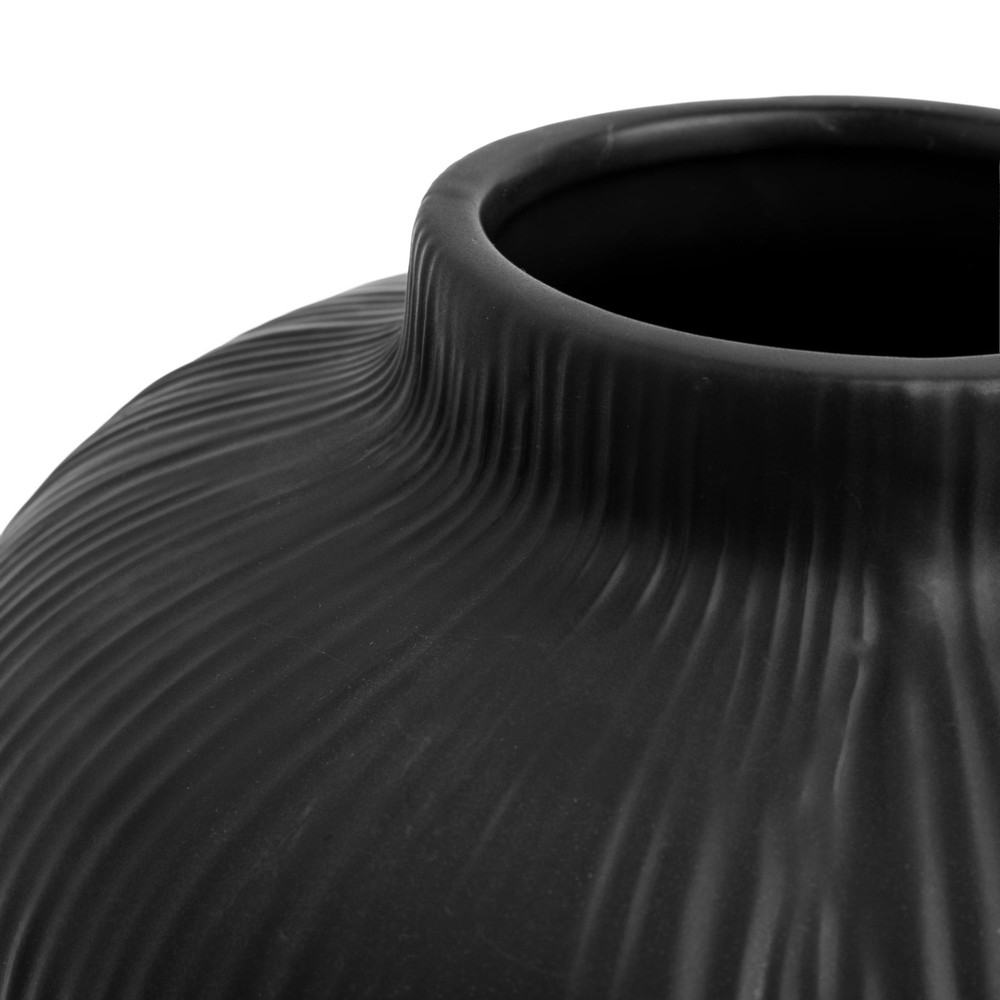 Soft Curve Black Ceramic Decorative Vase 6