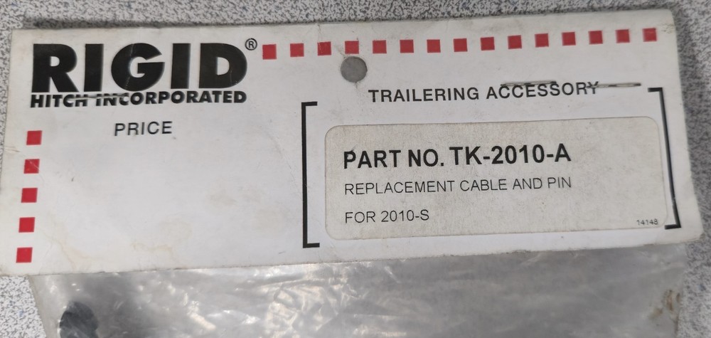 GENUINE RIGID TRAILER CABLE & PIN # TK2010A