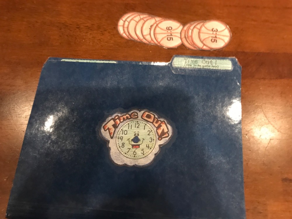 Time Out! Quarter hour time  2nd grade math file folder game teacher