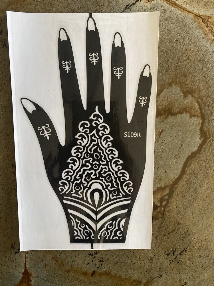 Full Hand Henna Stencil #S109R
