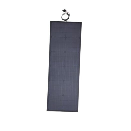 12V ETFE Black Flexible Solar Panel, with Solar Cable on Back Side, PERC 55W