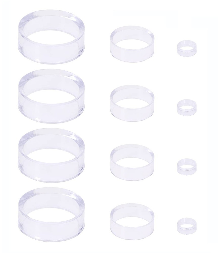 PENTA ANGEL Acrylic Display Stand 12Pcs Clear Large, Medium, Small, clear