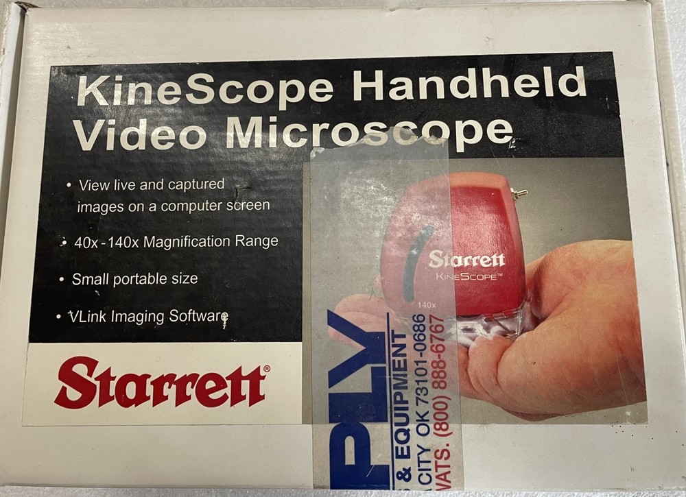 Starrett Kinescope Hand Held Video Microscope IR-VLINK Includes Software