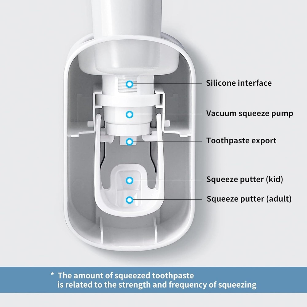 Automatic Toothpaste Dispenser Wall Mounted Squeezer Bathroom 2 Day Delivery