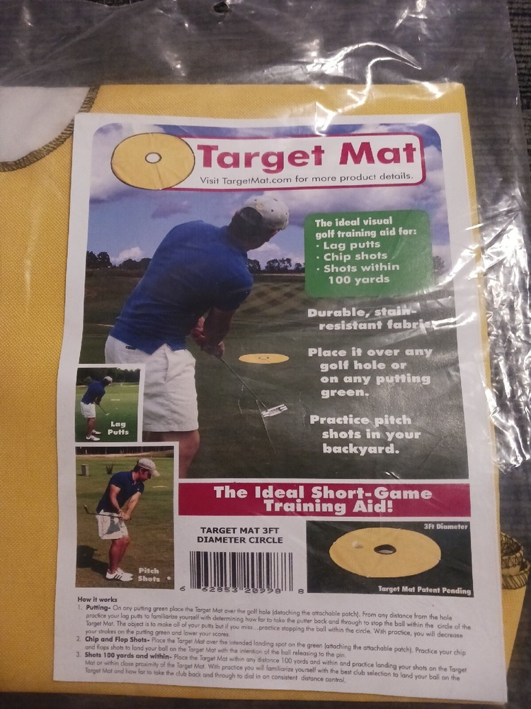 Target Mat 3 ft Golf Training Aid Helps Short Game