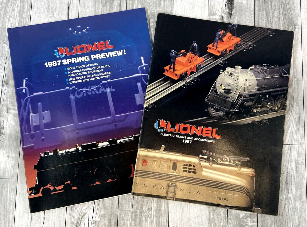 1987 Lionel Train Spring Preview Catalog & 1987 Electric Train & Access. Catalog