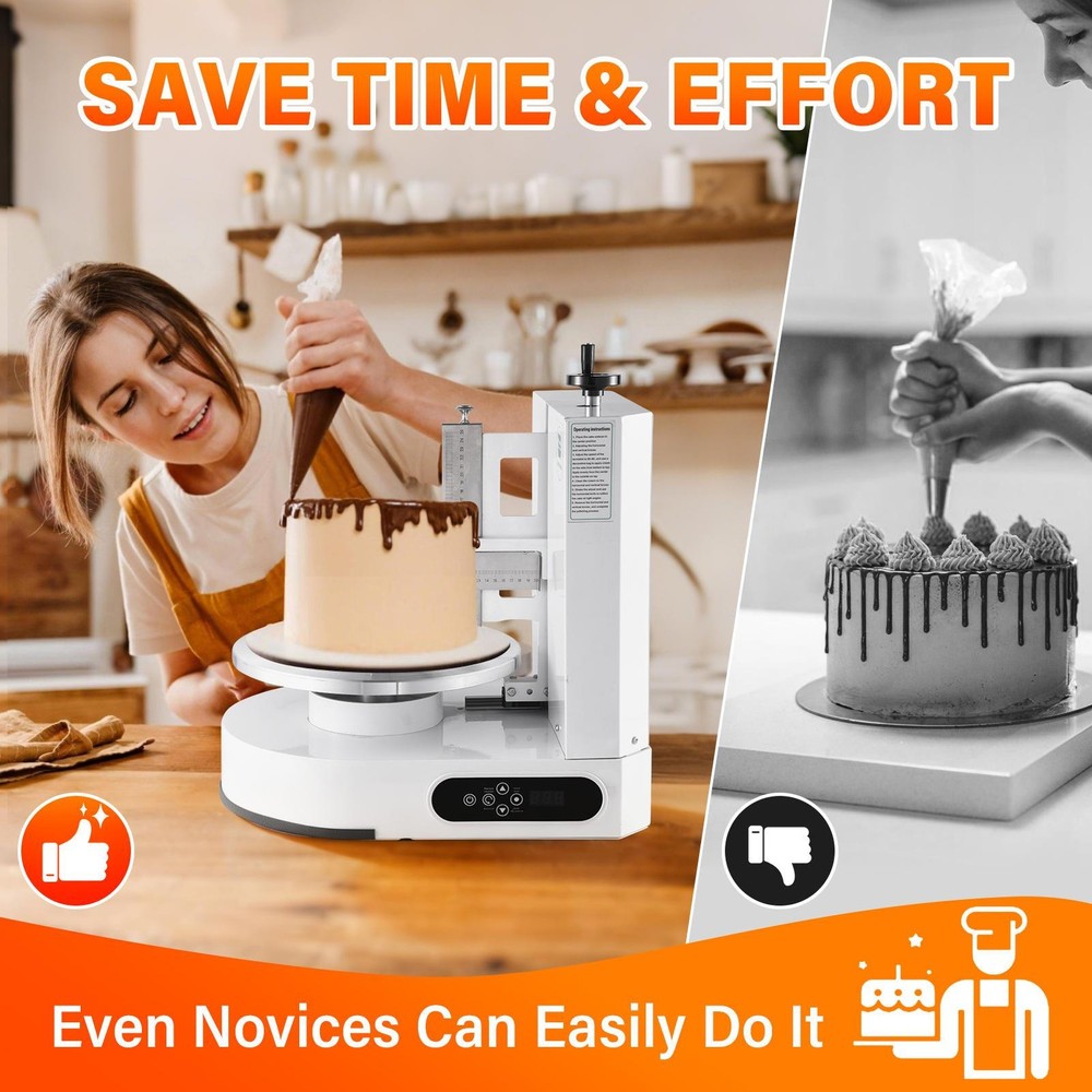 Automatic Cake Cream Spreading Coating Smearing Machine 110V Decorating Spreader
