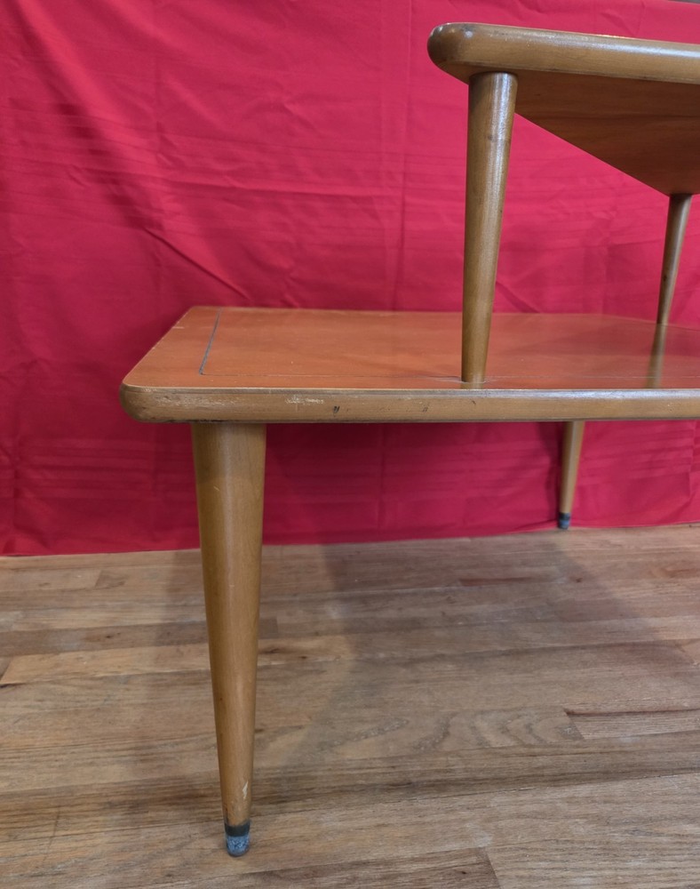 Mid century modern two-tier corner table table